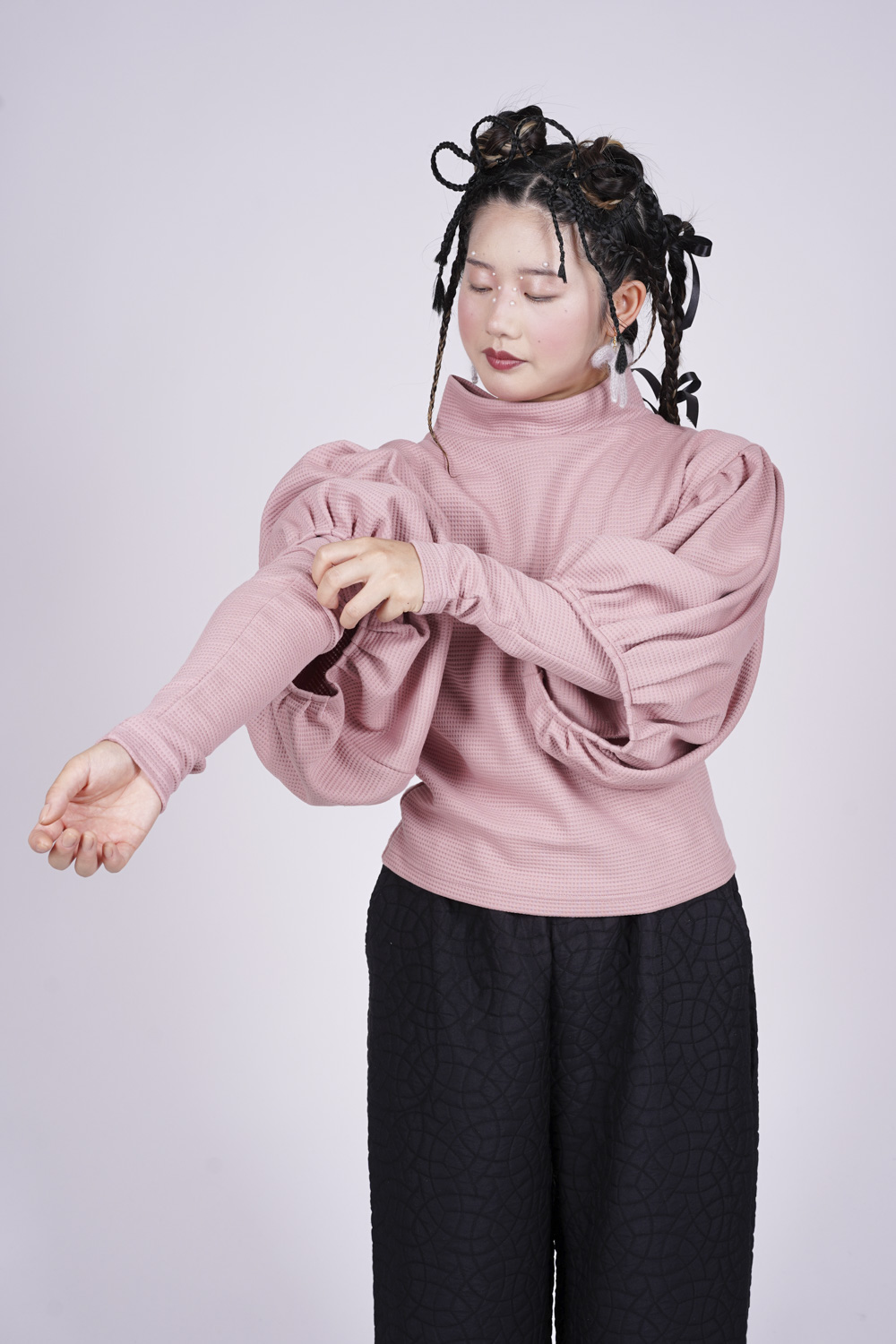 RIRI PULLOVER altrosa Waffel Optik mit Stulpen