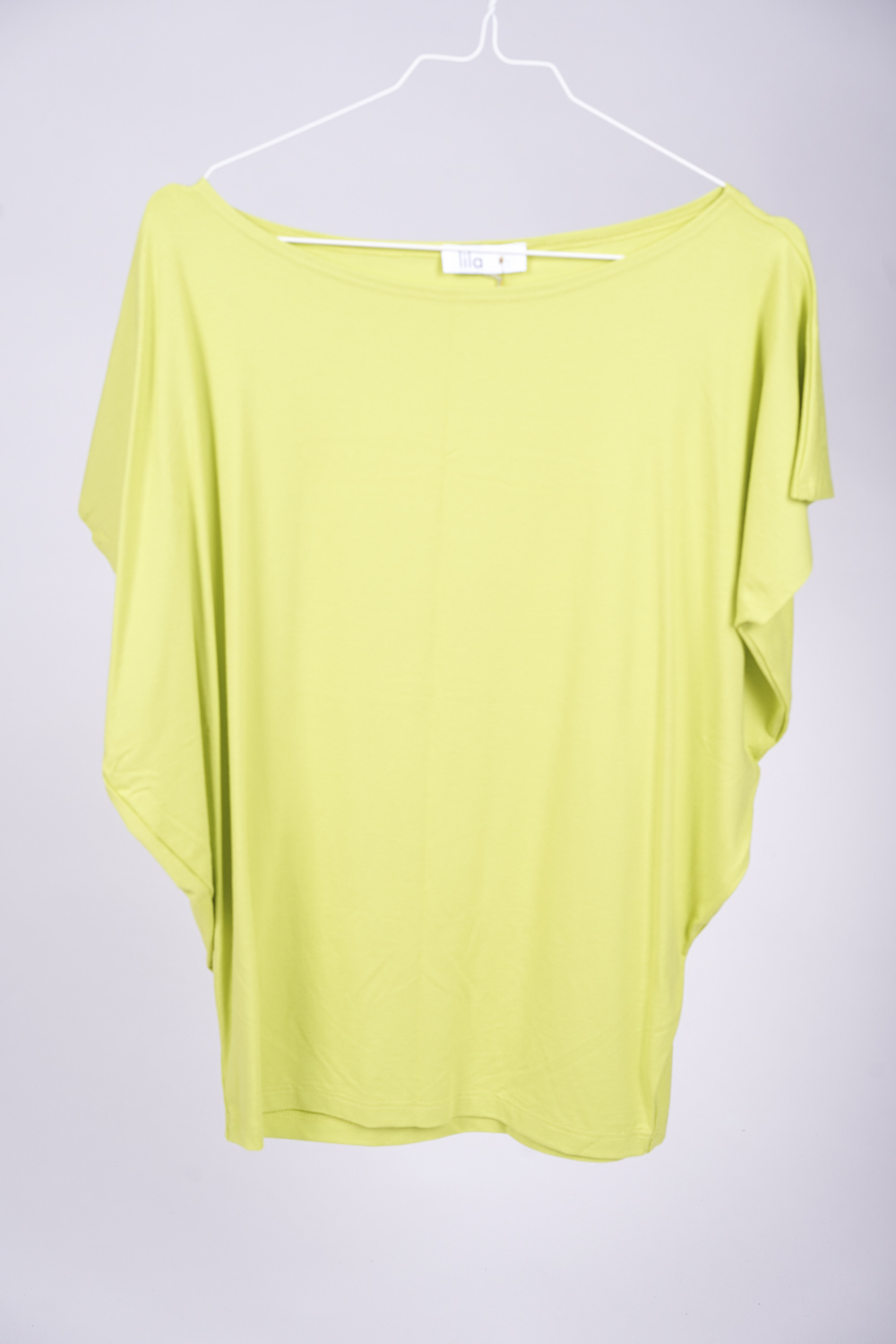 OSLO SHIRT uni limette Viskosejersey